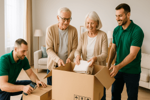 Inpakken en sorteren van de inboedel bij senioren